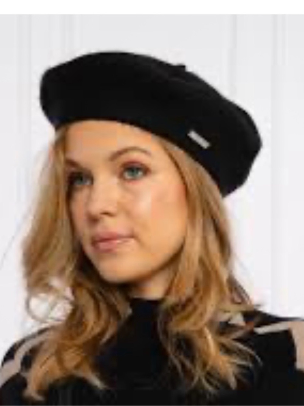 Lauren Ralph Lauren Black Wool-Felted Beret